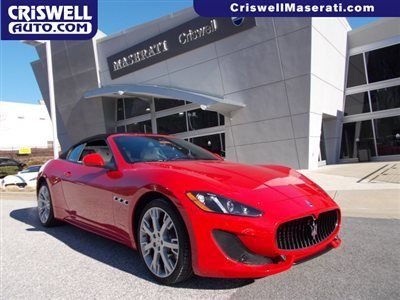 New 2013 maserati granturismo sport convertible red nav v8 white rosso demo