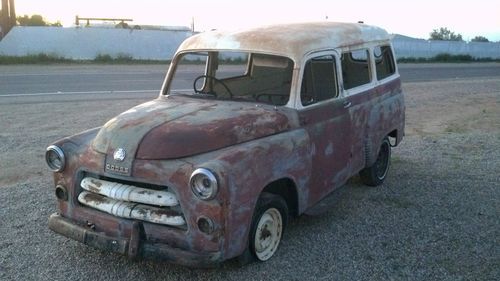 Rare!!! 1954 dodge town panel mail truck, arizona barn find rhd flathead patina