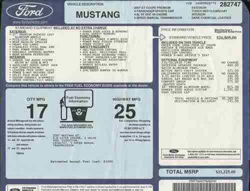 Mustang GT Coupe Premium 2007, Torch Red Clearcoat, Dark Charcoal Leather, US $18,417.00, image 7