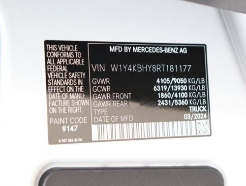 2024 Mercedes-Benz Sprinter 2500 Standard Roof I4 Diesel 144 RWD, US $45,000.00, image 28
