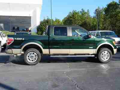2012 Green F150 Lariat Truck V6 Tan interior Auto 1 Owner Low Miles MP3 USB Sync, image 2