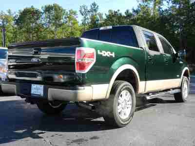 2012 Green F150 Lariat Truck V6 Tan interior Auto 1 Owner Low Miles MP3 USB Sync, image 3