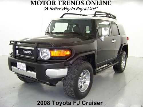 4x4 lifted chrome wheels brushguard roof rack gauges 2008 toyota fj cruiser 62k