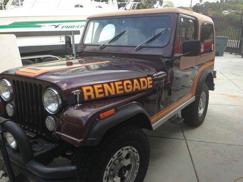 1980 jeep  renegade cj 7 4x4 amc v8 3 speed auto clean