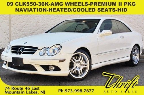 09 clk550-36k-amg wheels-premium ii pkg-naviation-heated/cooled seats-hid