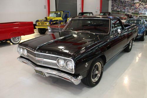 1965 black chevy el camino truck 327 engine and 4 speed on the floor