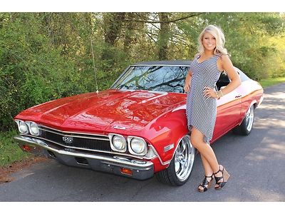 1968 chevy chevelle slick red 396 auto power steering great driver must see