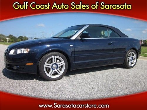 2007 audi a4 cabriolet 2.0t! convertible! fl car! leather! clean!