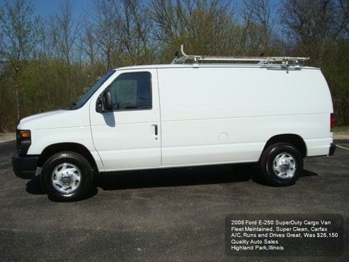 2008 ford e250 cargo van fleet maintained a/c ladder rack clean nice was $26150