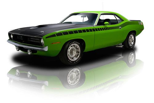 Rkm restored sassy grass aar cuda 340 six pack 4 speed