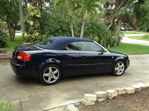 Audi a4 cabriolet convertible florida car fort myers blue clean title in hand!