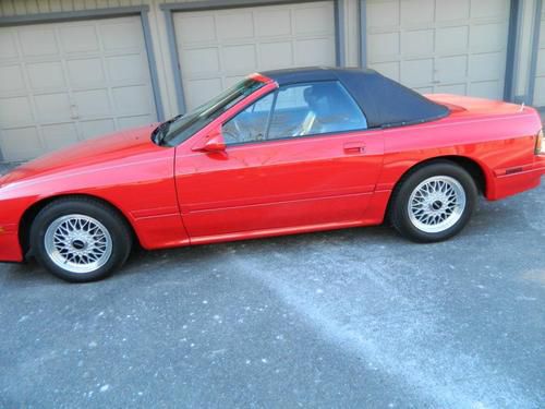 1991 rx7 convertible 5 spd. - red / blk 35,000 miles - mint condition