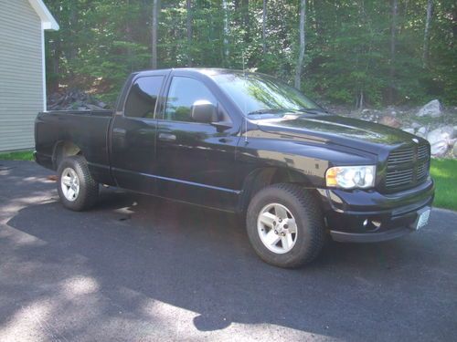 2002 BLACK DODGE RAM 1500 QUAD CAB 4WD PICKUP TRUCK 5.9L, image 3
