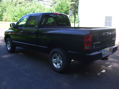 2002 BLACK DODGE RAM 1500 QUAD CAB 4WD PICKUP TRUCK 5.9L, image 4