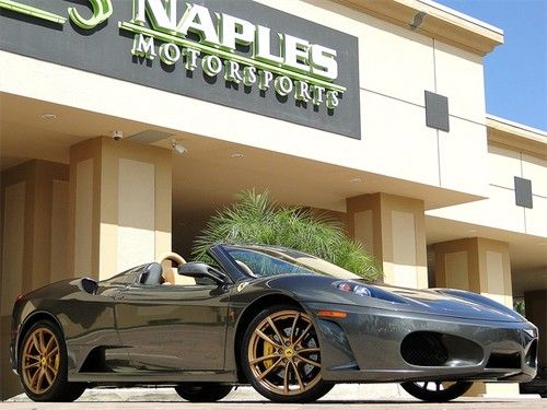 2005 ferrari f430 spider f1, gold scud wheels, 6 disc cd, shields, low miles!