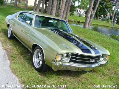 1972 chevelle ss big block m21 cold a/c resto mod show car bucket seats console