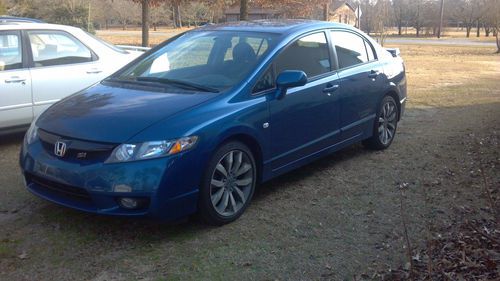 2009 blue honda civic si - 6 spd manual - beautiful, very clean, low mileage