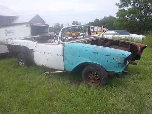 1957 Chevy Bel Air Convertible Project Powerpac 283 Manual or Auto Transmission, image 2