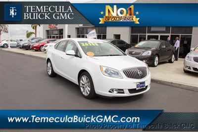 Buick verano white certified fwd 6spd cd mp3 bluetooth onstar low miles