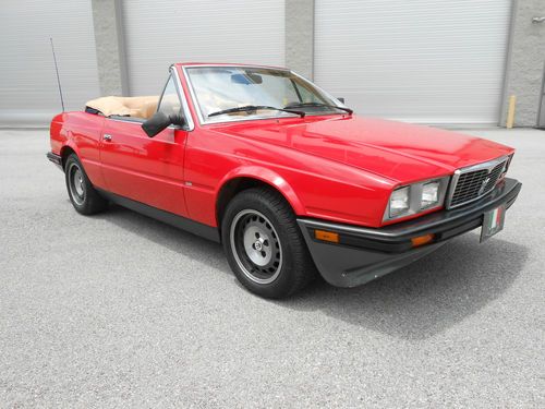 1986 maserati spyder biturbo zagato bi-turbo convertible 2-door 2.5l 27k miles!