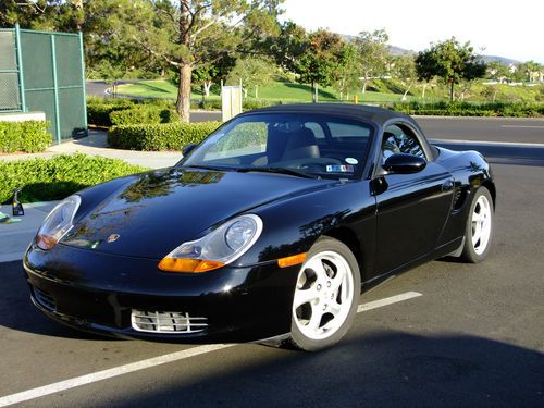 1999 porsche boxster black base convertible 2-door 2.5l *low miles*