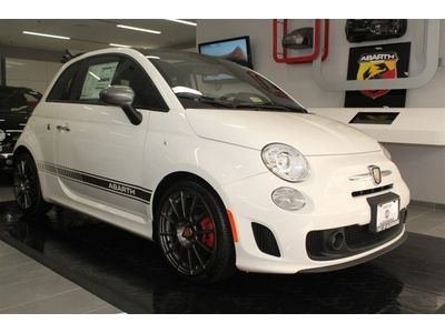 Abarth new manual convertible 1.4l cd black seats turbocharged front wheel drive