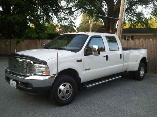 Ford f350 white 2004 super duty drw 6.0l diesel