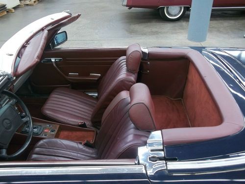 1987 560 SL Dark Blue Convertible Hard Top Burgundy Interior Nice Color Combo, image 18