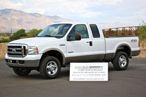2006 ford f250 4x4 diesel lariat 93k mi 4wd leather clean loaded see video