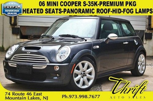 06 mini cooper s-35k-premium pkg-heated seats-panoramic roof-hid-fog lamps