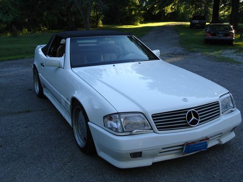 1991' benz sl500 roadster convertible amg look 5.0 v8 sharp!!