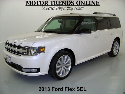 2013 navigation rearcam sel awd dual roof htd seats sync media ford flex 48k