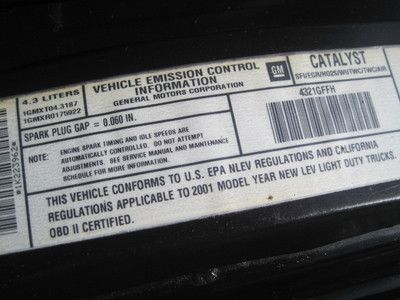 NICE 2001 CHEVROLET BLAZER LS 4X4 85K ORIGINAL MILES RUST FREE S. FLORIDA SUV, US $4,488.00, image 85