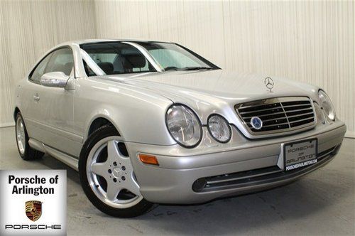 Clk silver leather moon roof coupe one owner low miles automatic clean