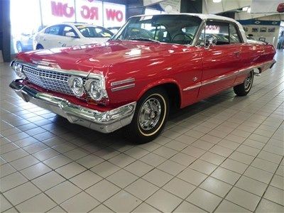 1963 ss auto red w/white top. no reserve!!!!
