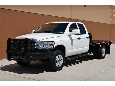 2007 dodge ram 3500 6-speed 2wd flatbed diesel crew-cab ~custom exhaust &amp; intake