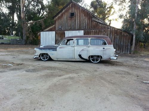 1954 chevy wagon twin turbo lsx eng, bagged cool patina 55 56 57 58 59 60 61 62, image 5