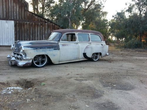 1954 chevy wagon twin turbo lsx eng, bagged cool patina 55 56 57 58 59 60 61 62, image 7