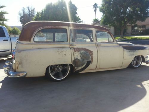 1954 chevy wagon twin turbo lsx eng, bagged cool patina 55 56 57 58 59 60 61 62, image 8