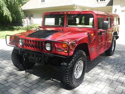 1998 hummer h1 wagon red over tan fully serviced with new tires