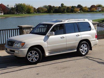 2003 lx470 white/tan navigation mark levinson 7-pass roof air-suspension only 64