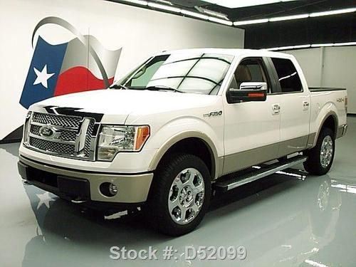 2010 ford f-150 lariat crew 4x4 sunroof nav 20's 20k mi texas direct auto