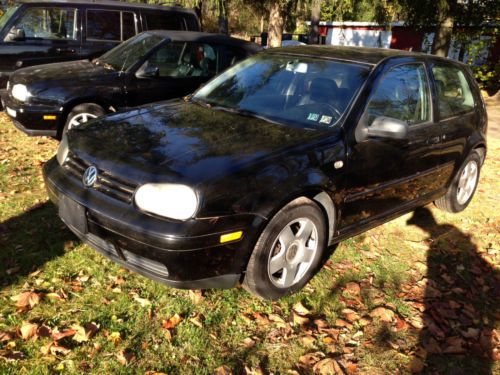 2001 volkswagen gti 2-door hatchback black on black golf gls * low reserve *