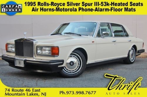 1995 rolls-royce silver spur iii-53k-heated seats-air horns-motorola phone-alarm