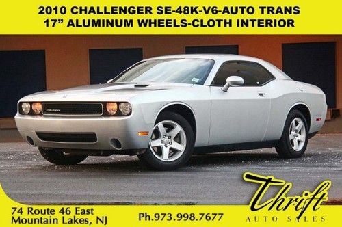 2010 challenger se-48k-v6-auto trans-17 aluminum wheels-cloth interior