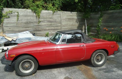 Red mgb convertible
