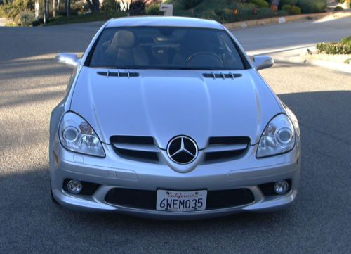 2005 mercedes-benz slk350 convertible 3.5l silver/black 350 slk-warranty amg rim