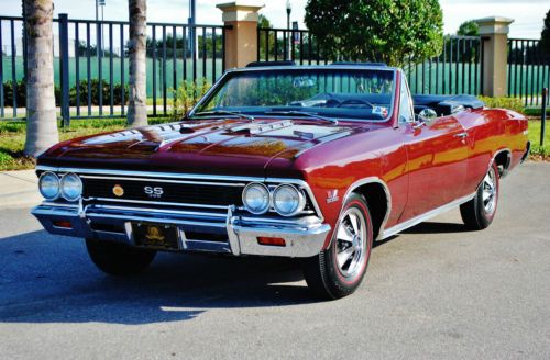 A.a.c.a senior award winner 66 chevrolet chevelle ss 396 convertible matching #s