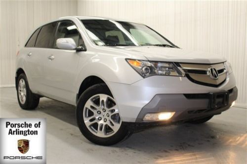2009 acura mdx third row silver leather moon roof sh awd low miles clean suv
