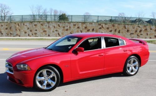 Charger rt red 10k miles one owner we finance beats audio 5.7 hemi chrome wheels